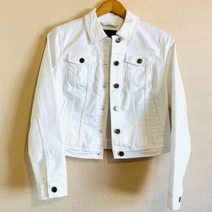 Banana Republic White Jean Jacket Petite